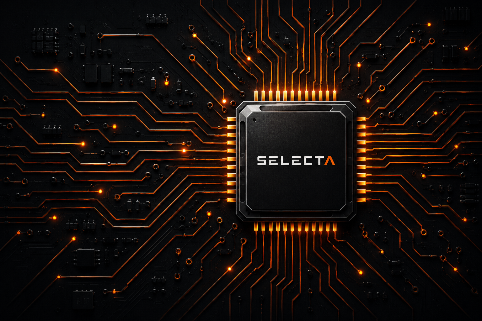 Selecta Chip mit Leiterbahnen